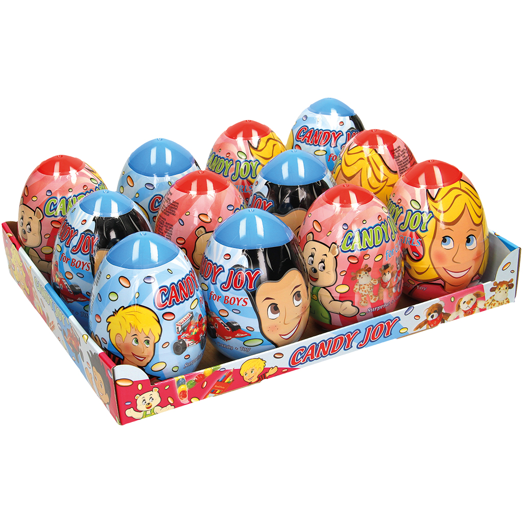 Пластиковое яйцо с игрушкой и драже