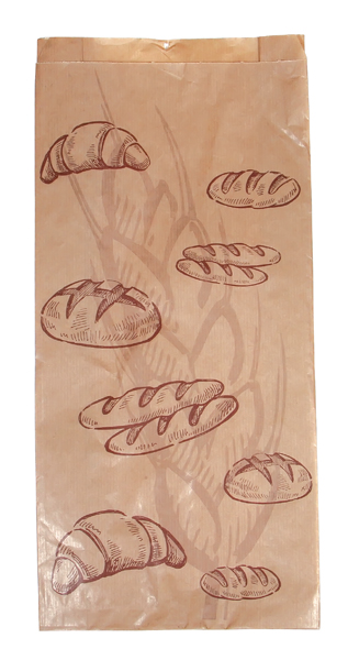 Bakker plooizak 20x7x42cm, 40g/m², neutrale druk