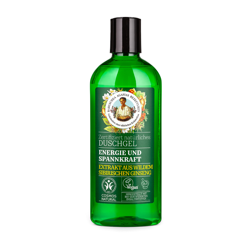 Gecertificeerd natuurlijke douchegel energie en spanning