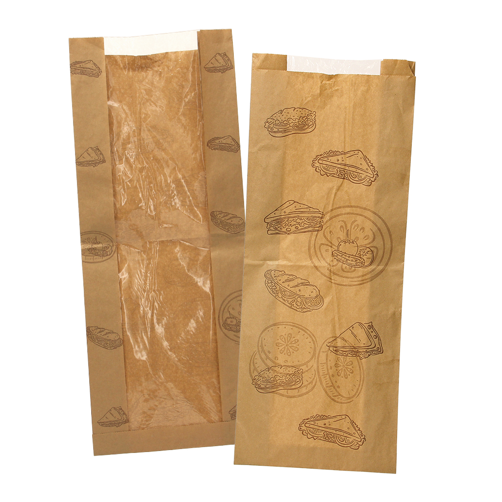 Venster plooibezet tassen 20x9x45cm, bruin PEFC, 500 st.