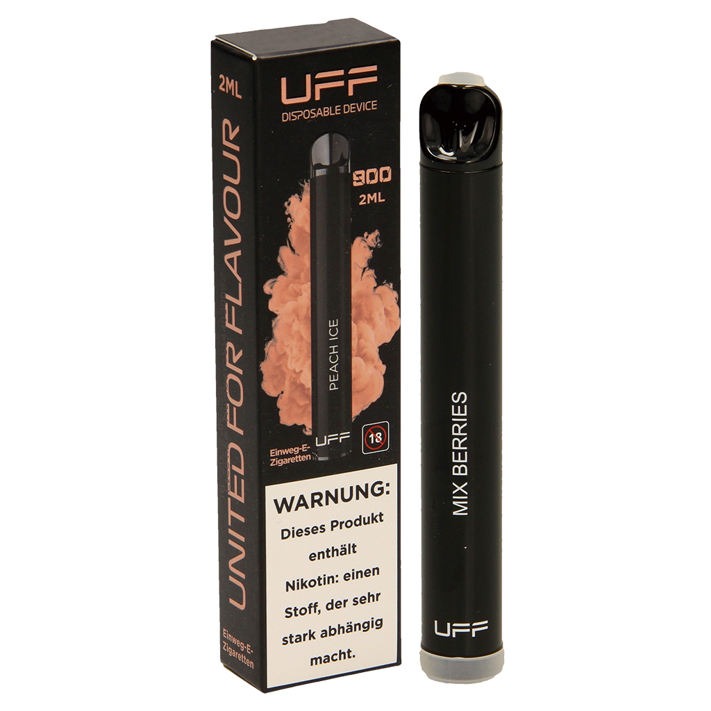 "Peach Ice" Wegwerpe-sigaret met gearomatiseerde E-vloeistof