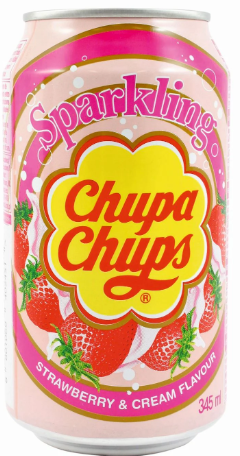 Chupa chups drank met aardbei en room