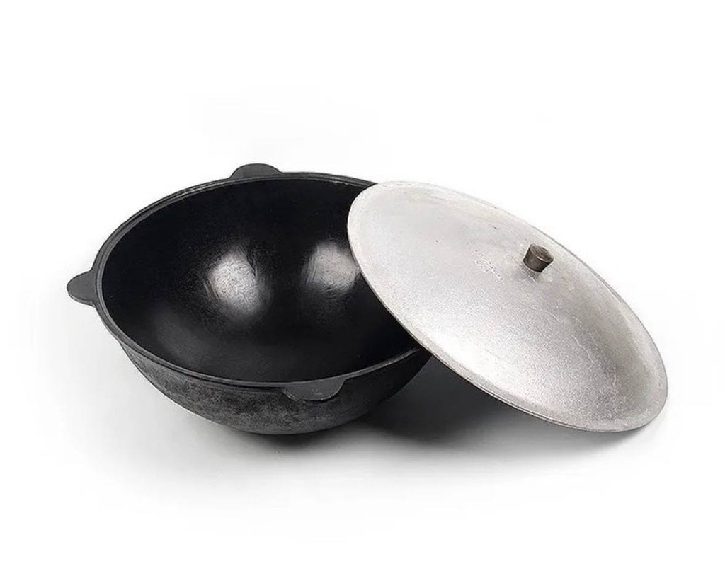"Kasan" originele Oezbeekse pot van gietijzer met aluminium