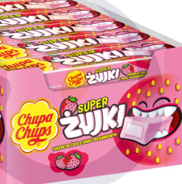 chupa chups super kauwsnoepjes met aardbeiensmaak 45 g