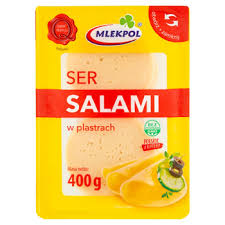 Mlekpol salamikaas in plakjes 400g