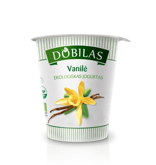 Органический йогурт с ванилью DOBILAS, 2,0-3,5 % жирности