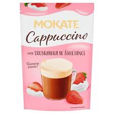 Мokate cappuccino aardbei smaak in room 110g