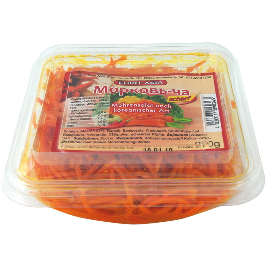 Wortelsalade op Koreaanse wijze pikant