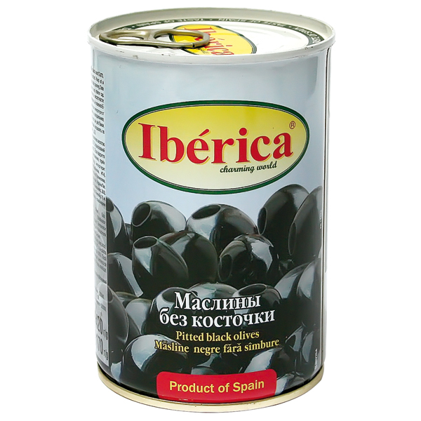 Чёрные оливки "IBERICA" без косточки