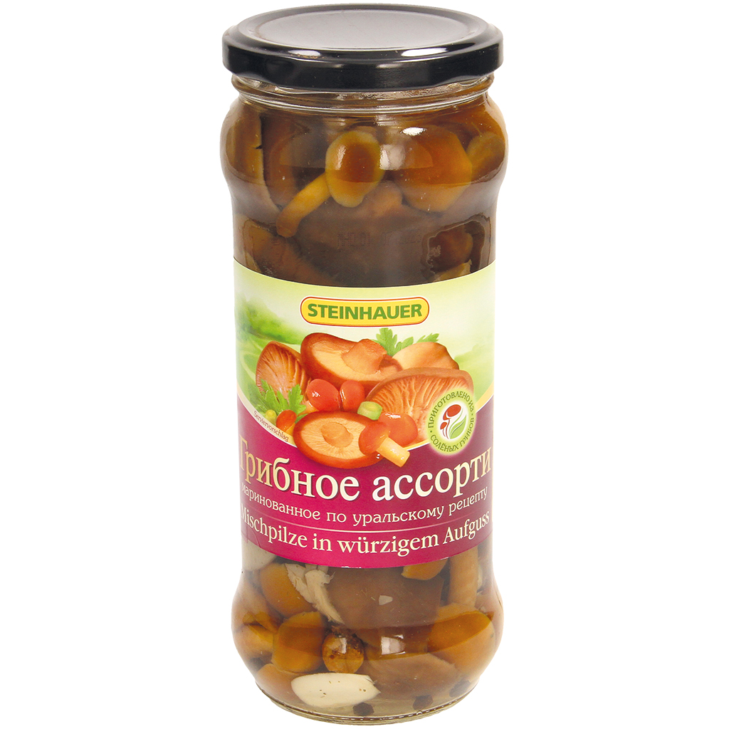 Gemengde paddenstoelen in pittige marinade