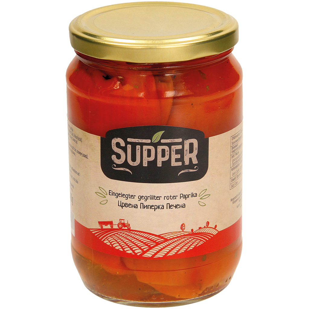 Ingelegde gegrilde rode paprika "Pikled grilled red paprika"