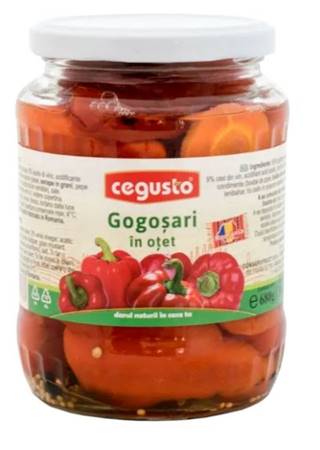 Cegusto rode paprika ingelegd/azijn 680g (6)