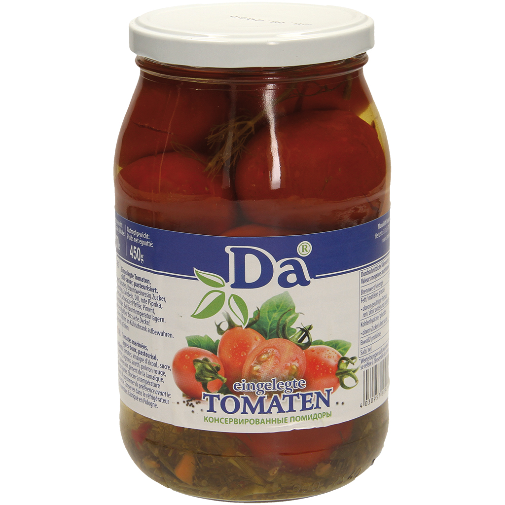Gekruide tomaten, zoet zuur.