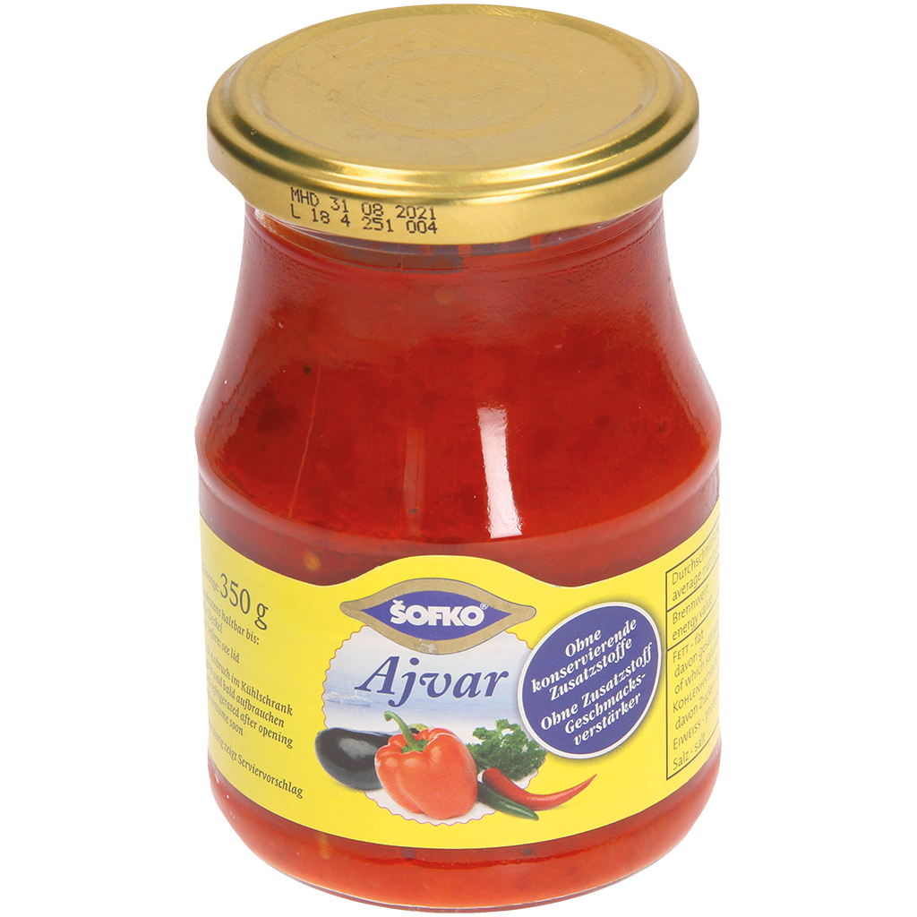 Paprika- en auberginenbereiding "Ajvar"
