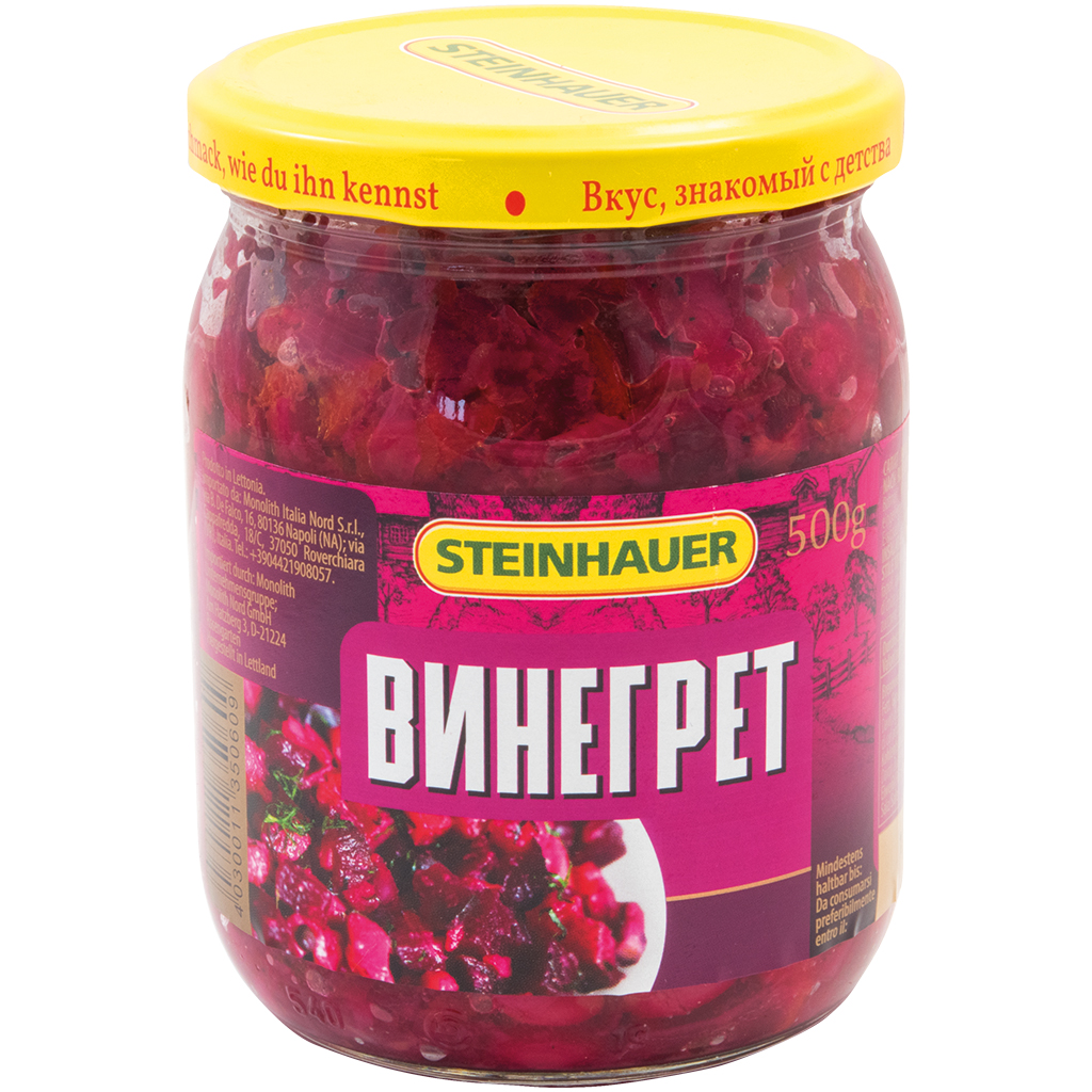 Groentesalade "Vinegret" naar Russische stijl