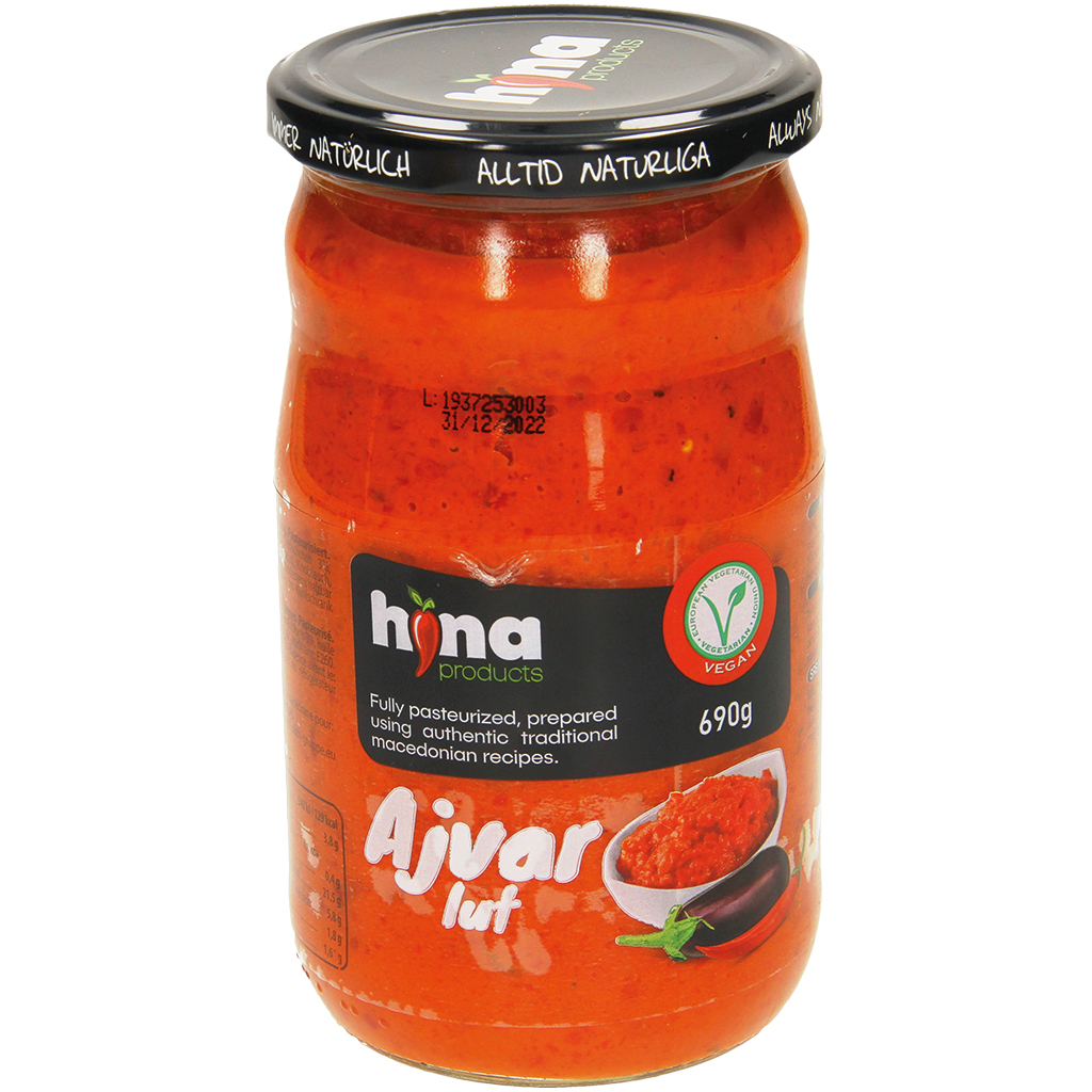 Овощное пюре "Ajvar", пикантное. Пастеризованный продукт.