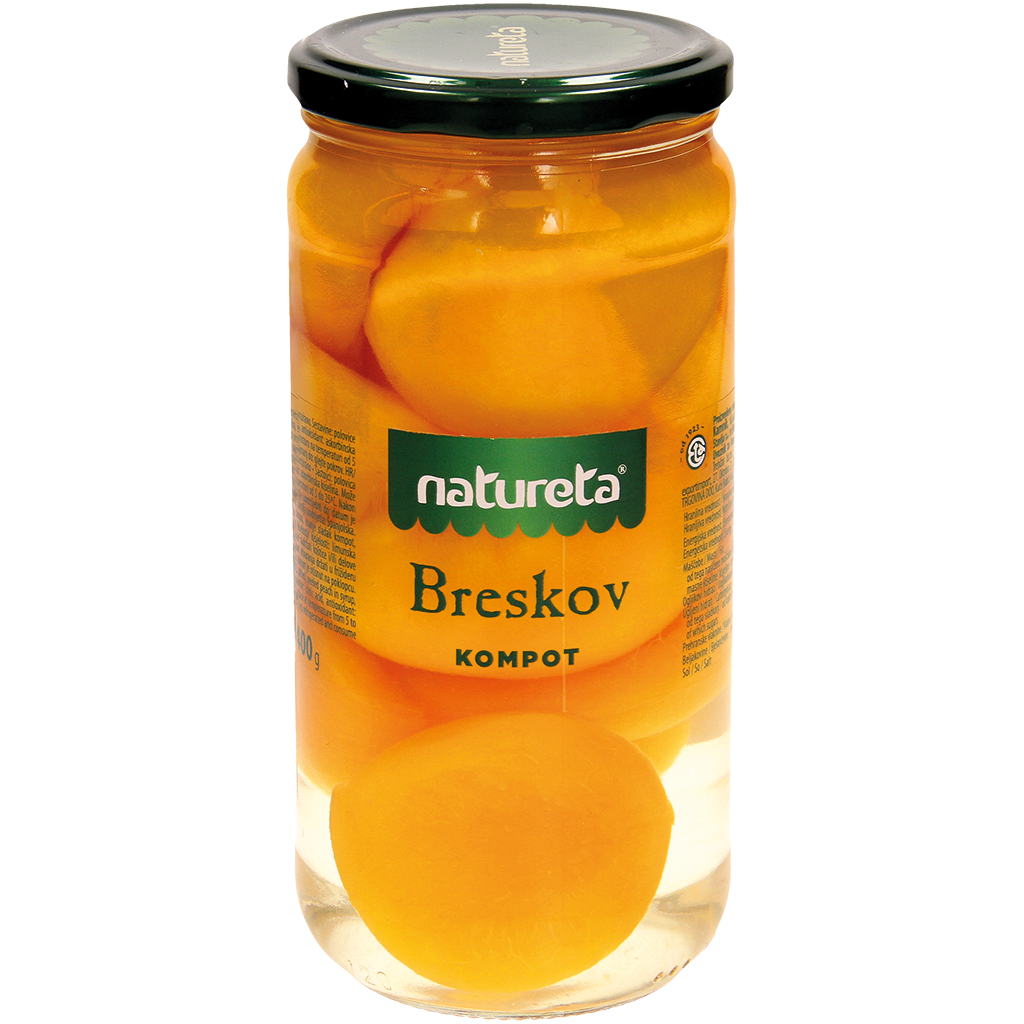 Персики, половинки фруктов, подслащенные