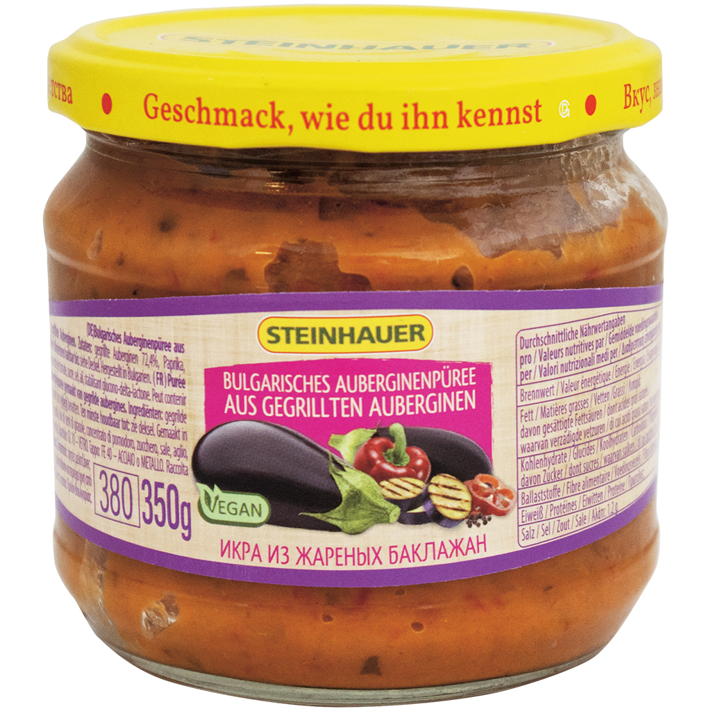 Bulgaars auberginepuree van gegrilde aubergines