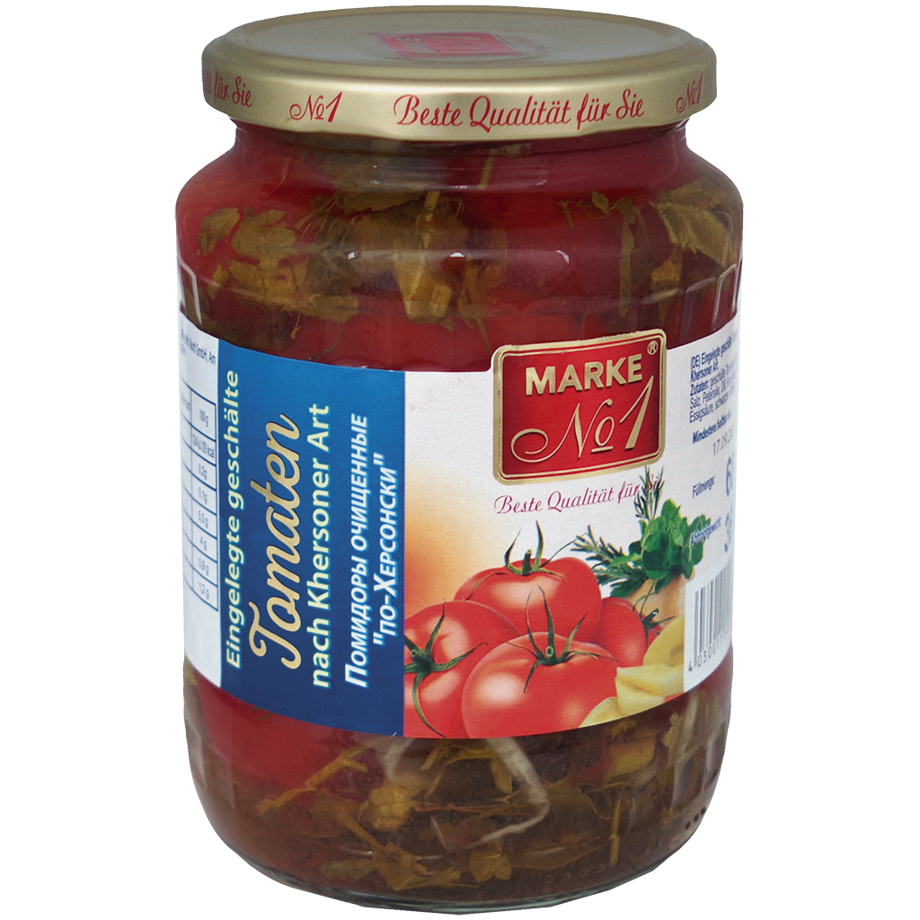 Ingelegde gepelde tomaten ''Po Chersonski"