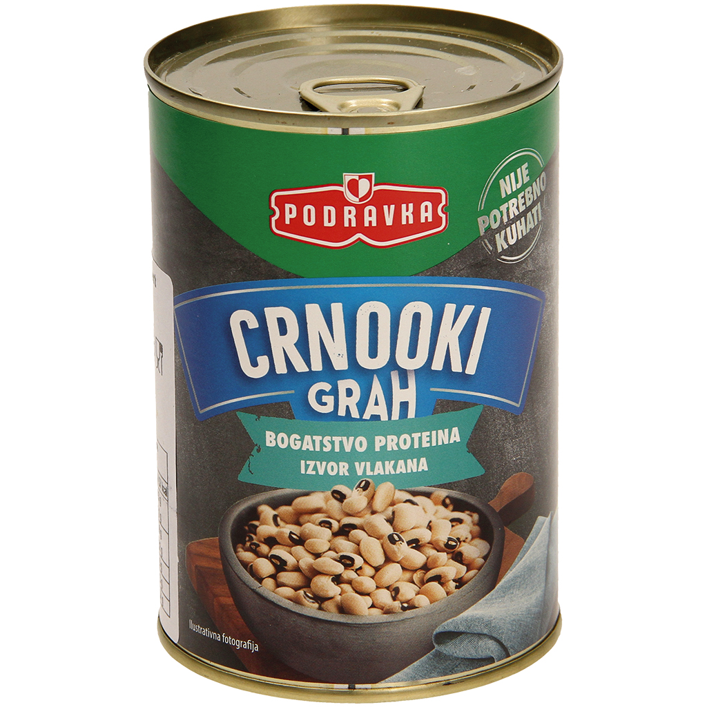 Gesteriliseerde zwarte ogenbonen in pekel