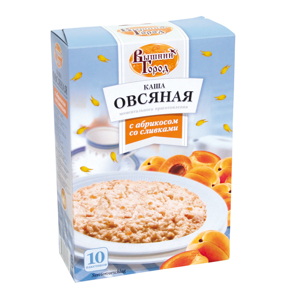 Каша овсяная с абрикосом и сливками