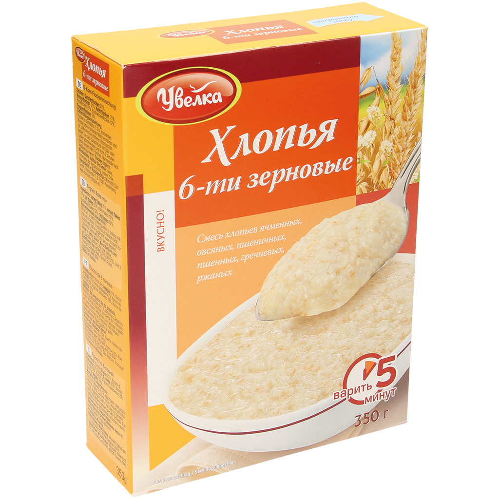 "Uvelka" Vlokken 6-granen 350g