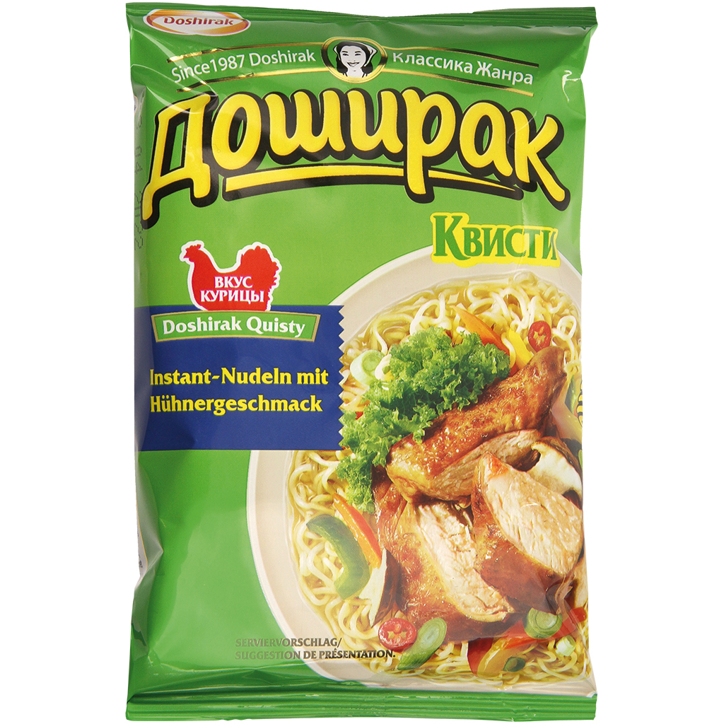 Instant-noedels "Doshirak Quisty" met kipsmaak