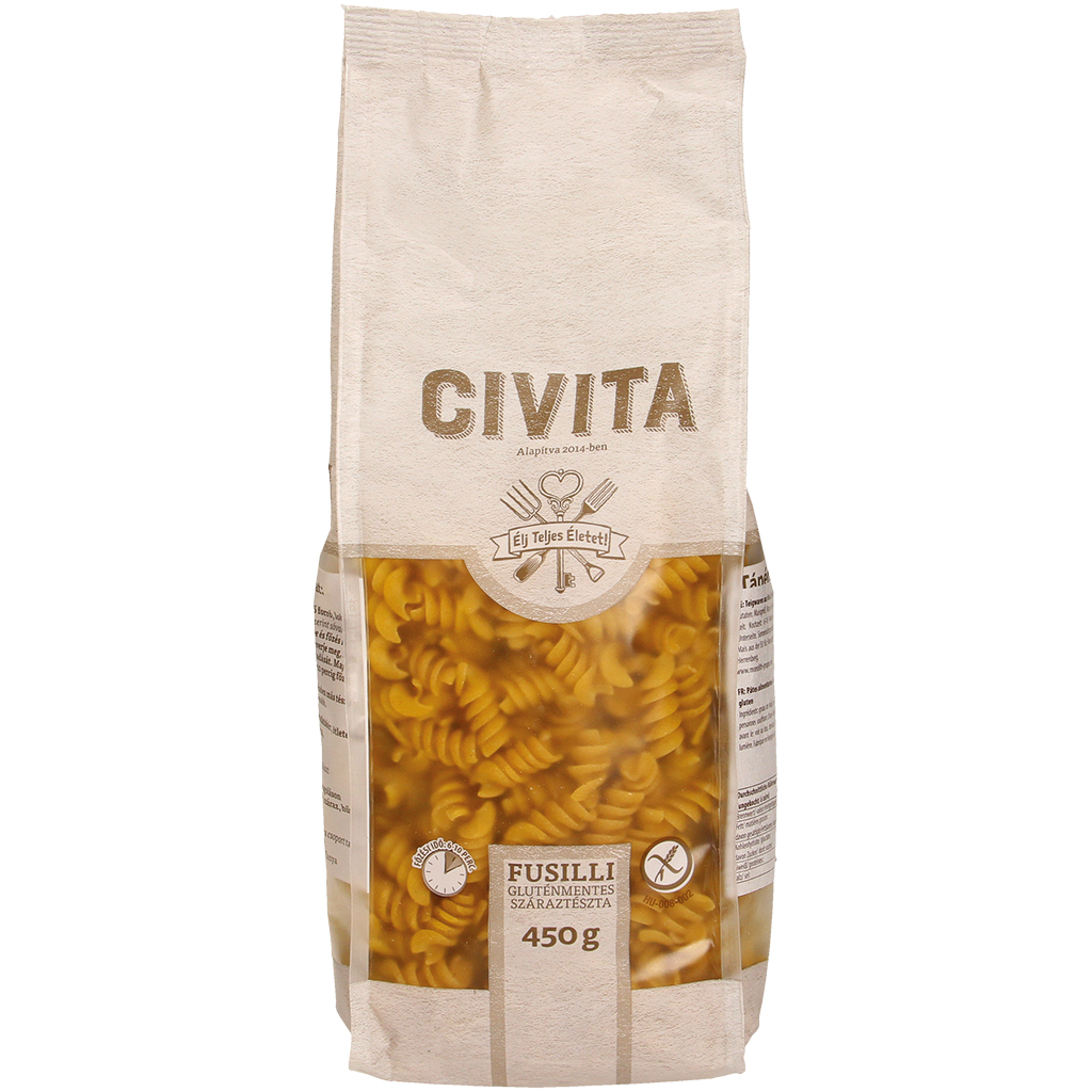 Pasta van maïsmeel "Fusilli", van nature glutenvrij