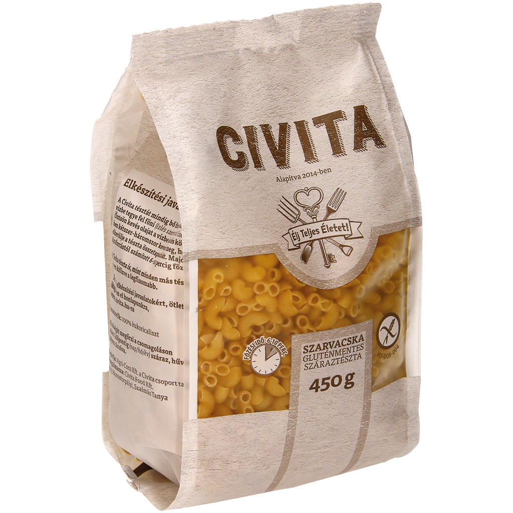Pasta van maïsmeel "Cornetti", van nature glutenvrij