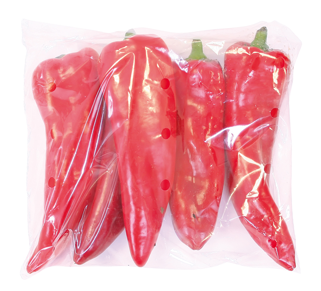 Paprika punt rood verpakt