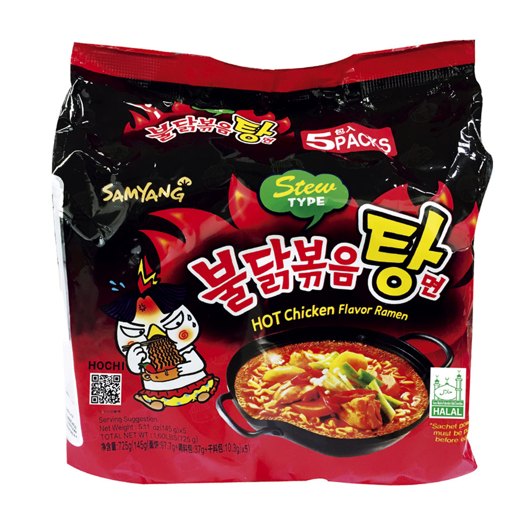 "SAMYANG" instantnoedels met pittige kip-gerecht smaak