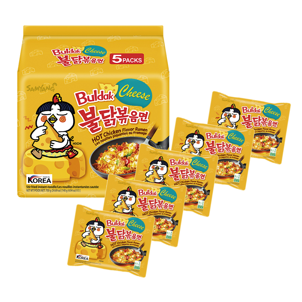 "SAMYANG" Instantnoedels naar Aziatische stijl – met pittige kip- en kaassmaak (met suikers en zoetstoffen)