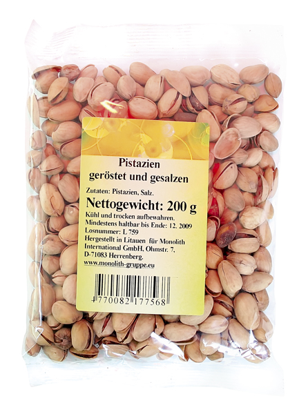 Pistachenoten geroosterd en gezouten