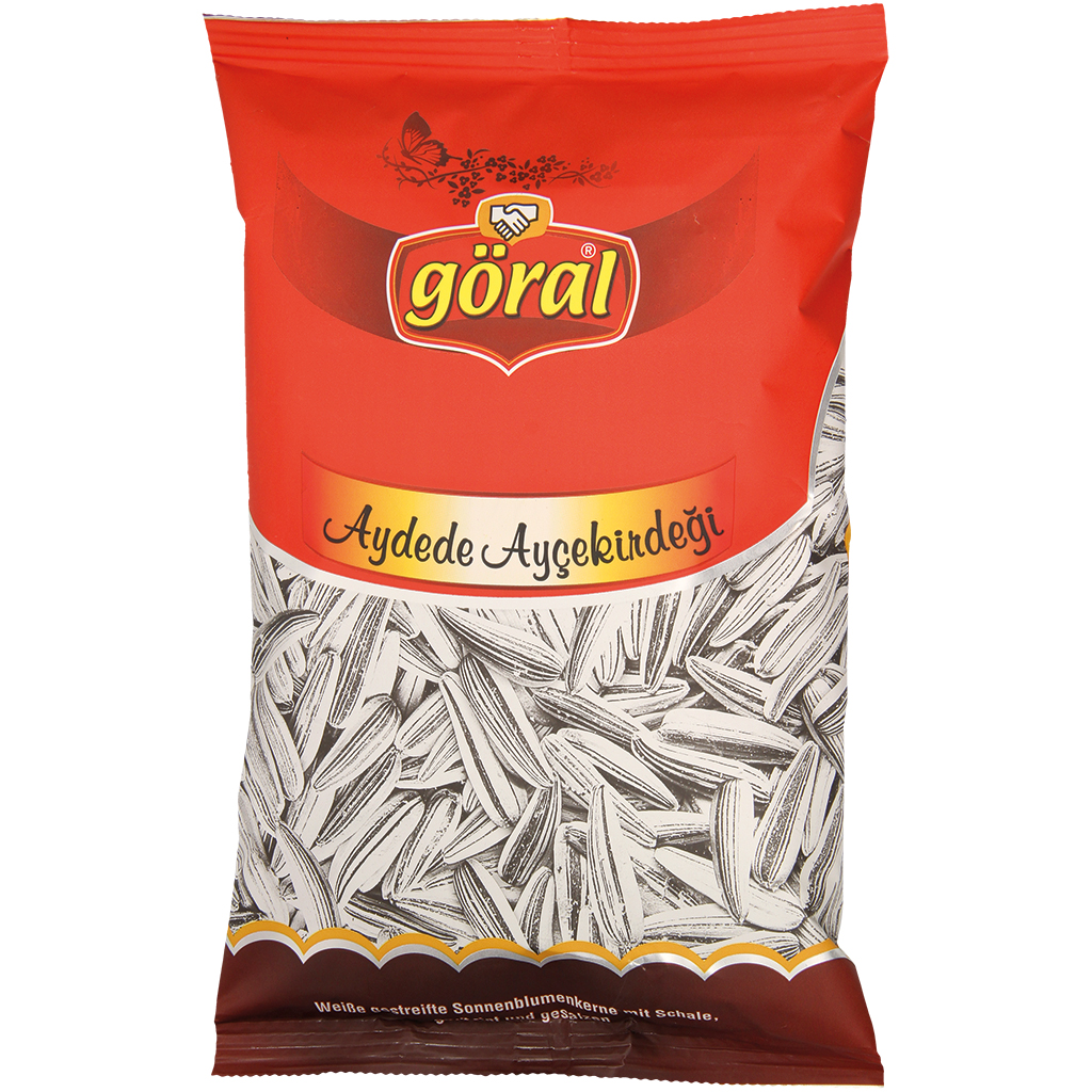 Полосатые белые семечки неочищенные, жареные и соленые