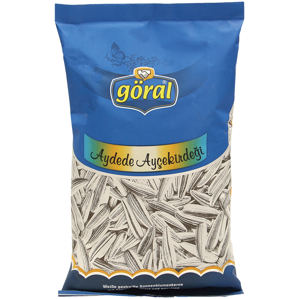 Полосатые белые семечки неочищенные, жареные и соленые