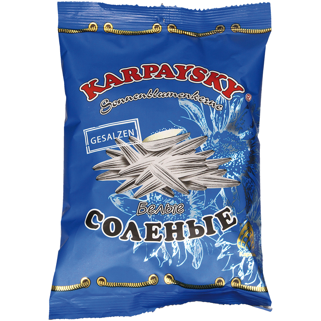 Geroosterde witte zonnebloempitten met schil, gezouten "Karp