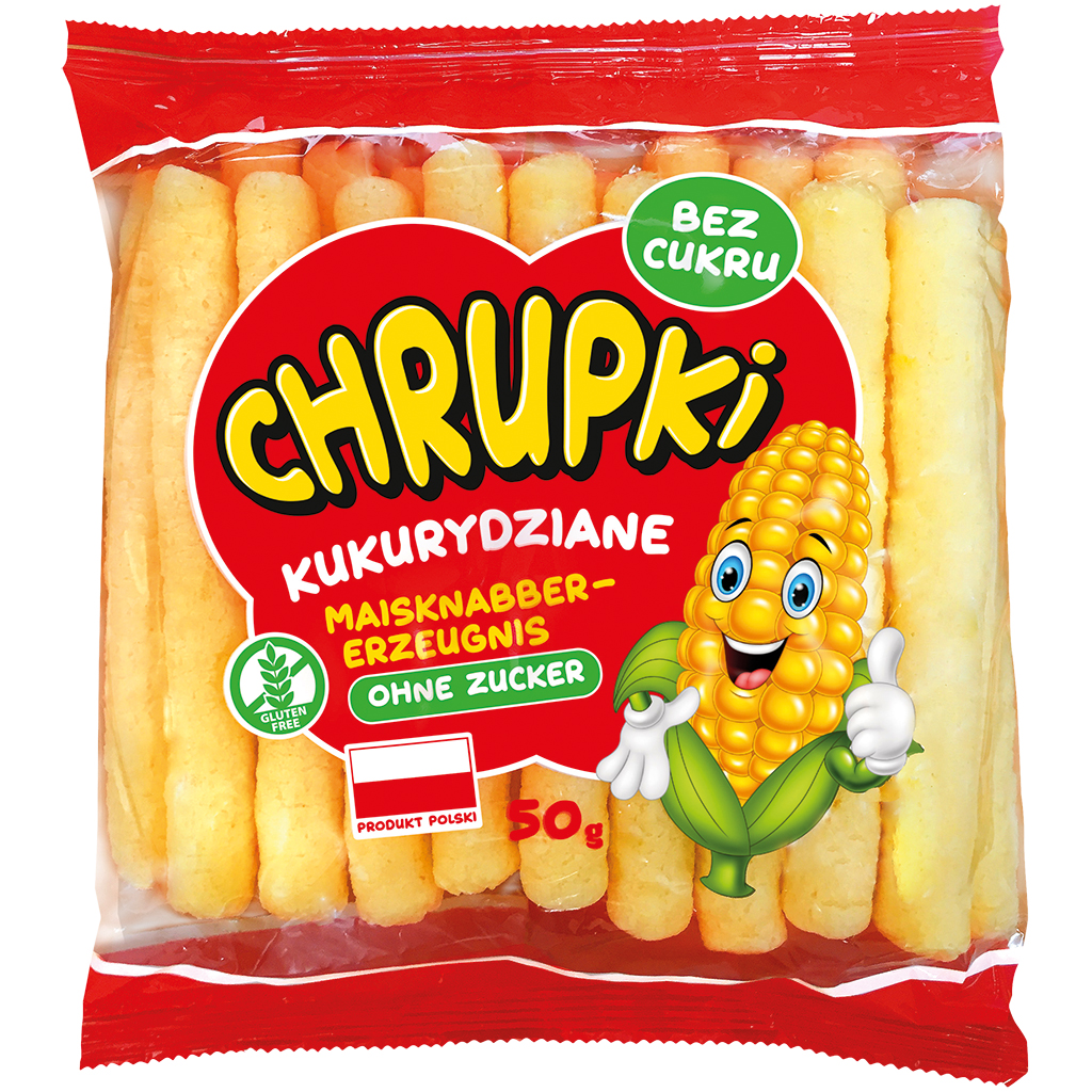 Maïs snackproduct, zonder suiker