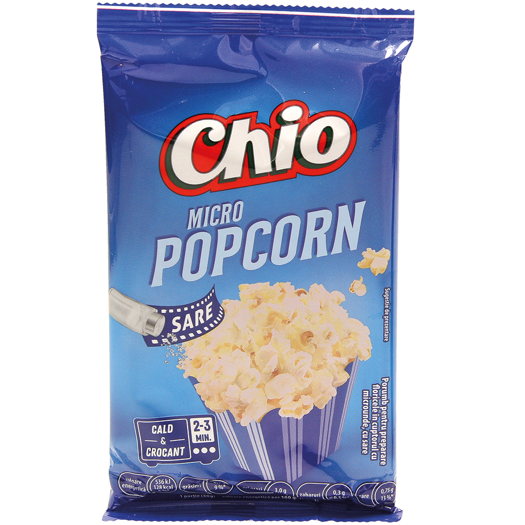 Magnetron popcorn met zout