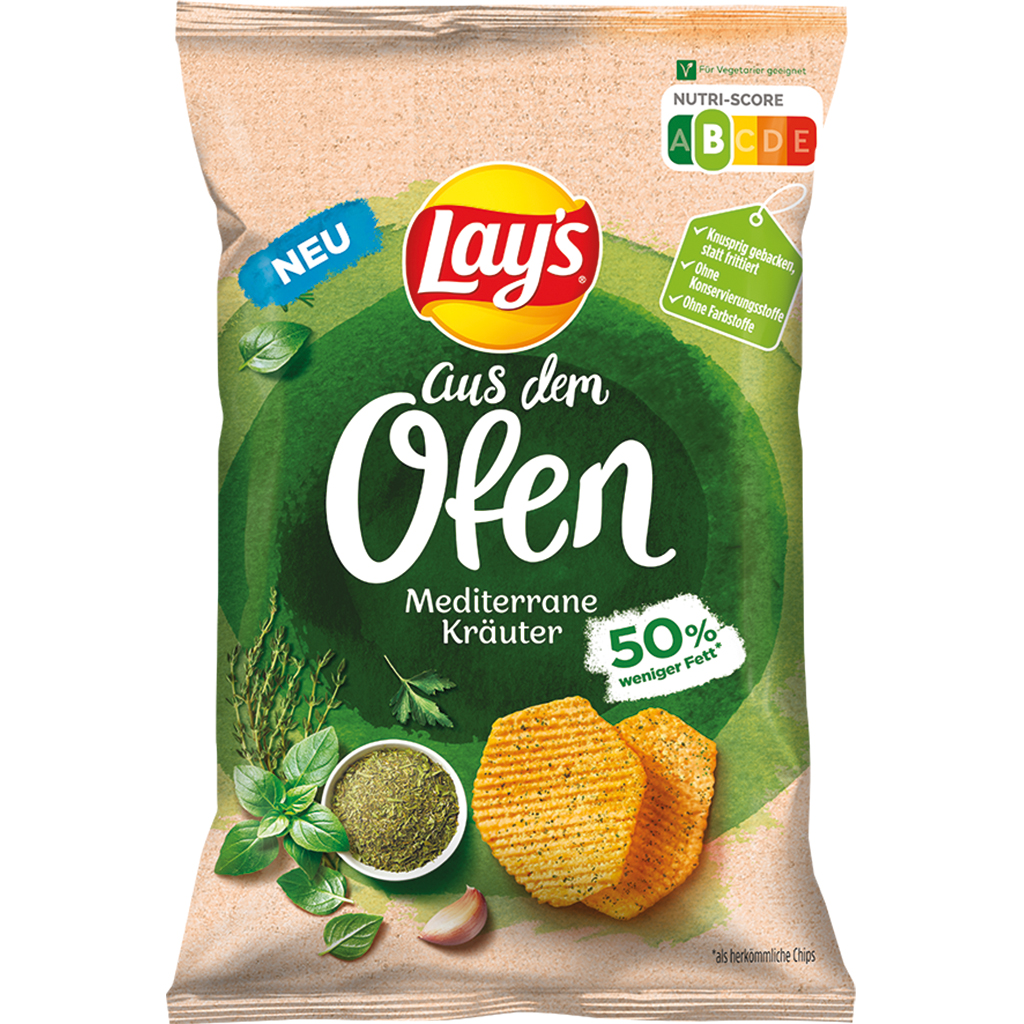 Картофельная закуска Lays запечёные, со вкусом средиземномор