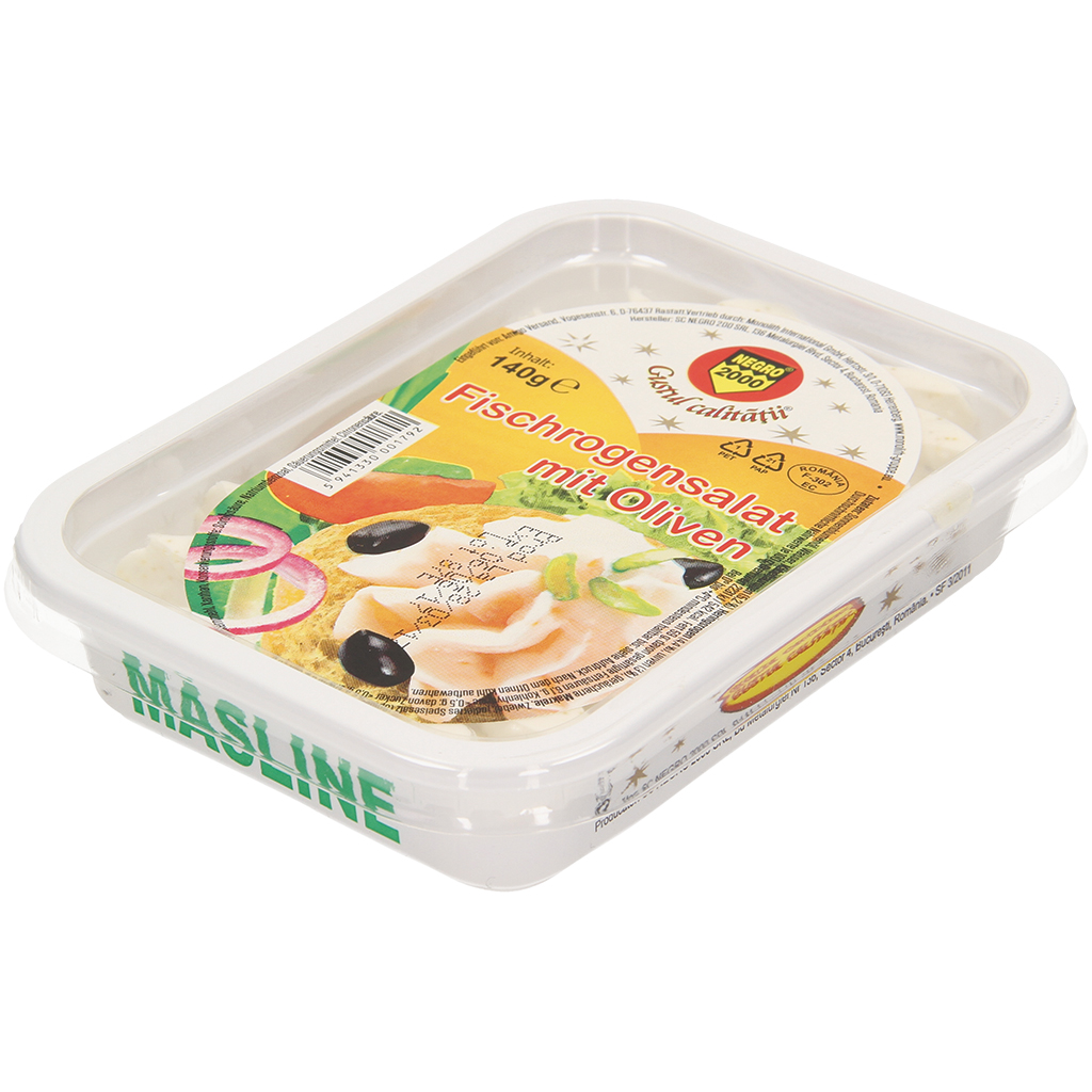 Crème met kabeljauw-, haringkuur en olijven