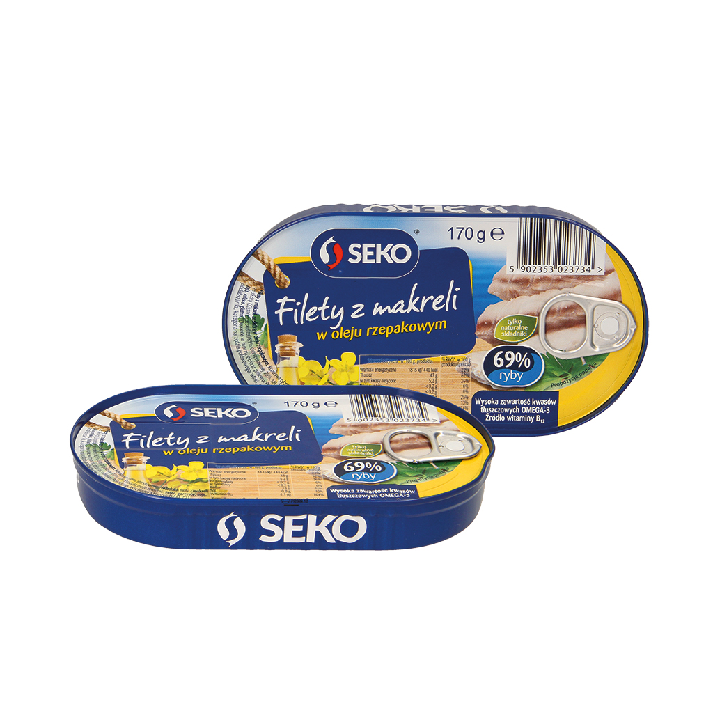 SEKO Makreelfilets met huid in olie