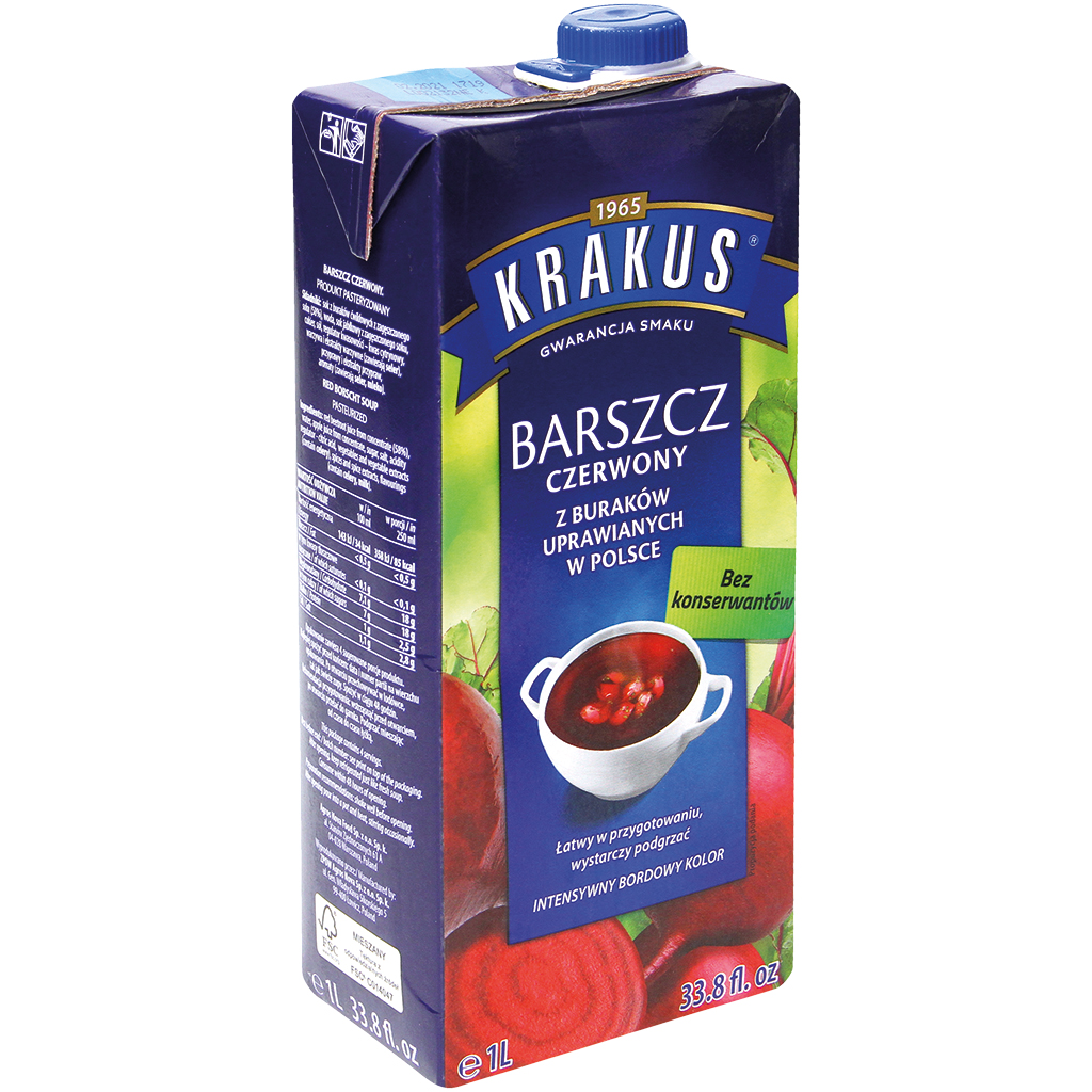 Rode bieten soep "Barszcz". Gepasteuriseerd.