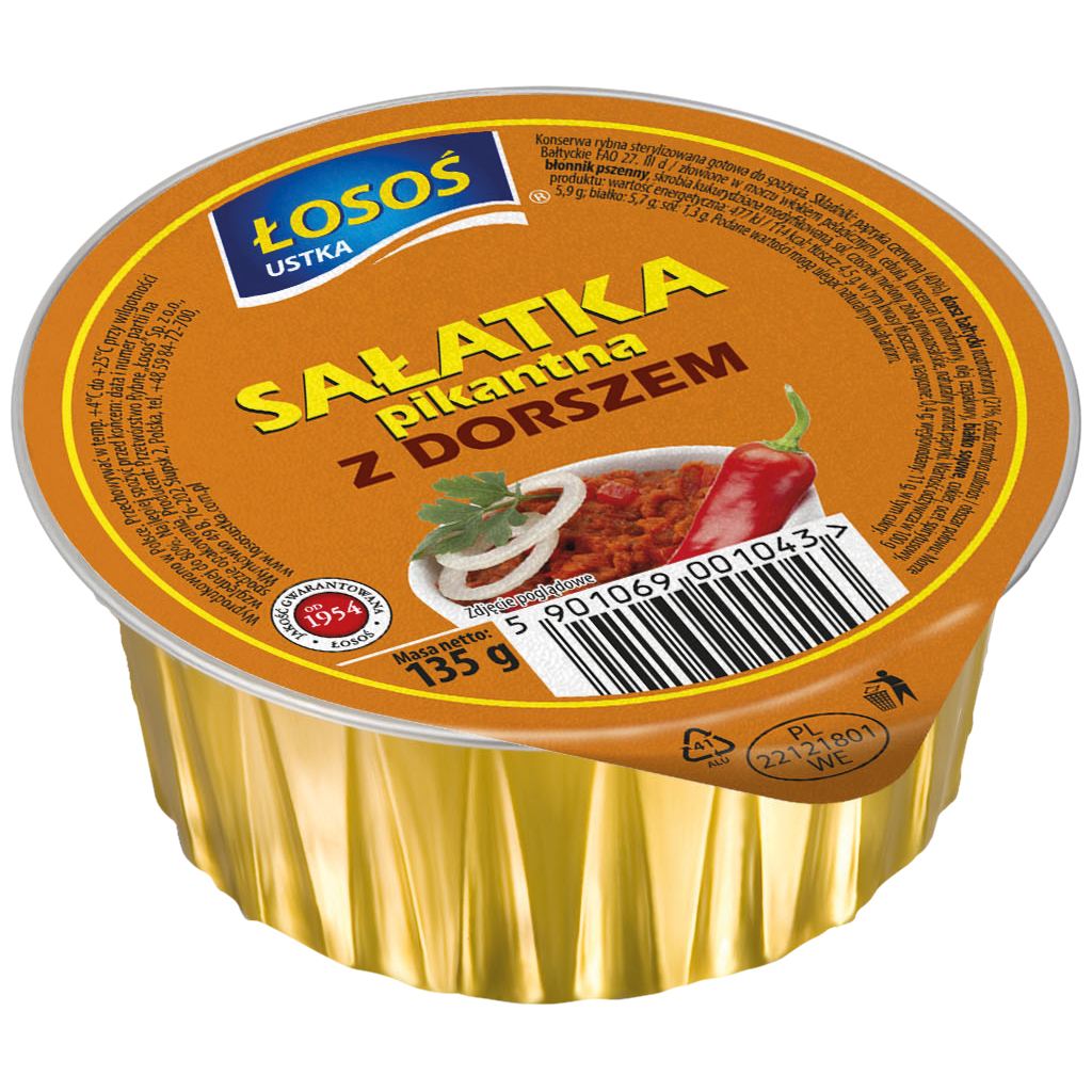 LOSOS Paprikasalade met schelvis en plantaardig eiwit