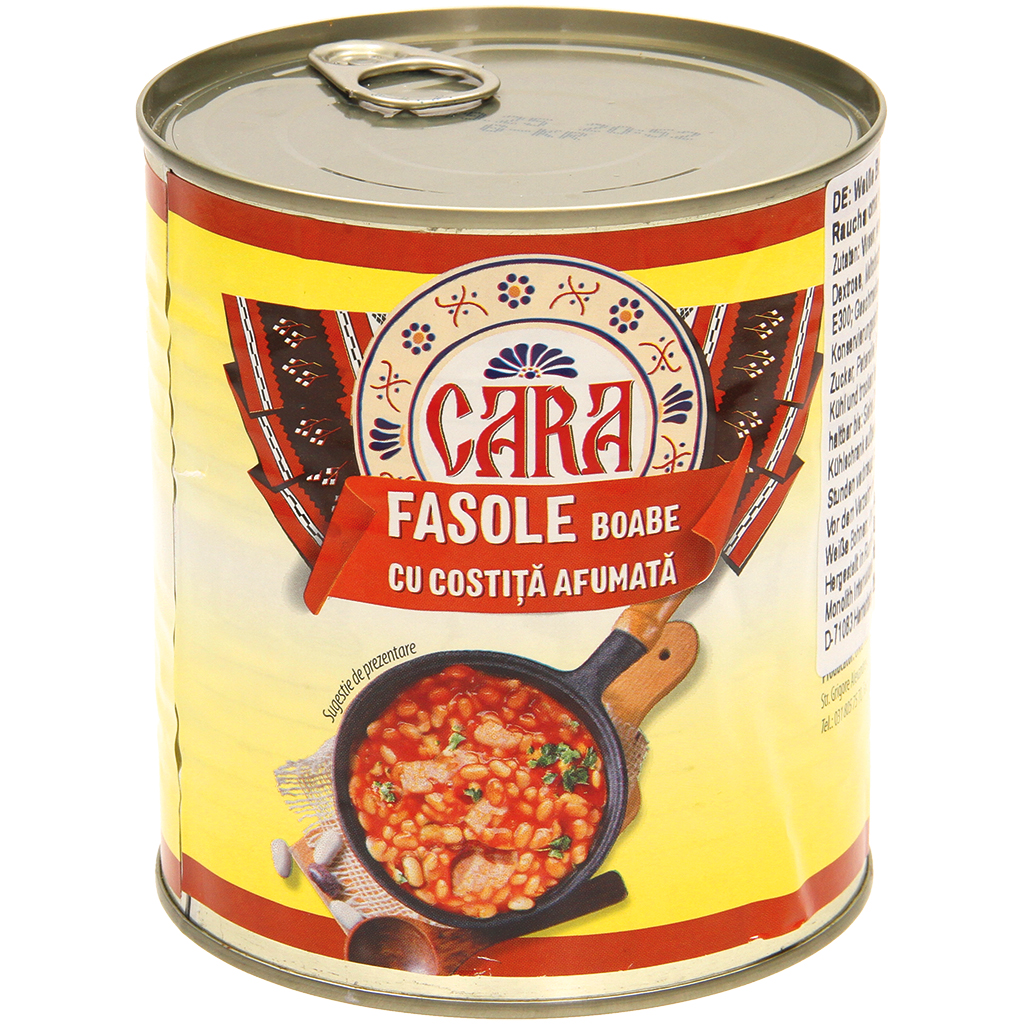 Witte bonen met gerookt spek in saus