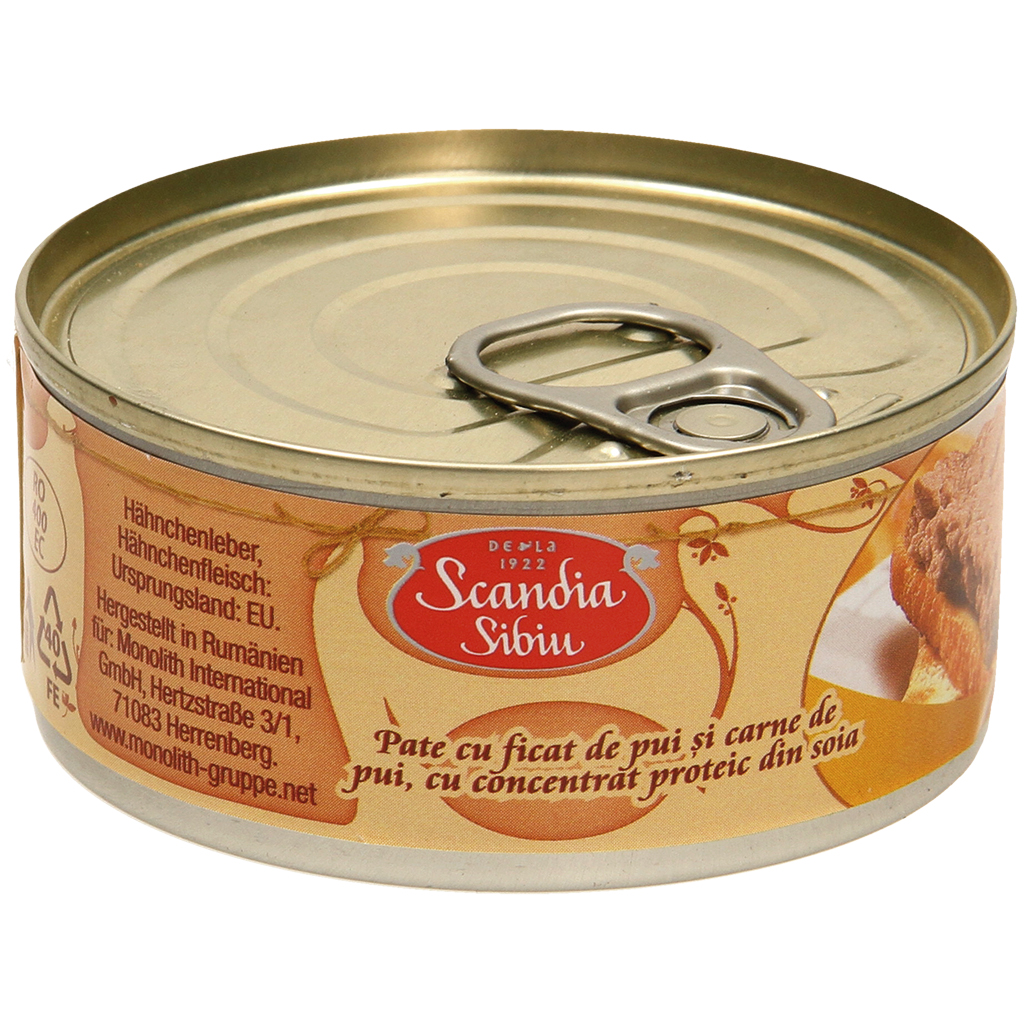 Boterhambeleg met kippenlever en kippenvlees, met soja-eiwit