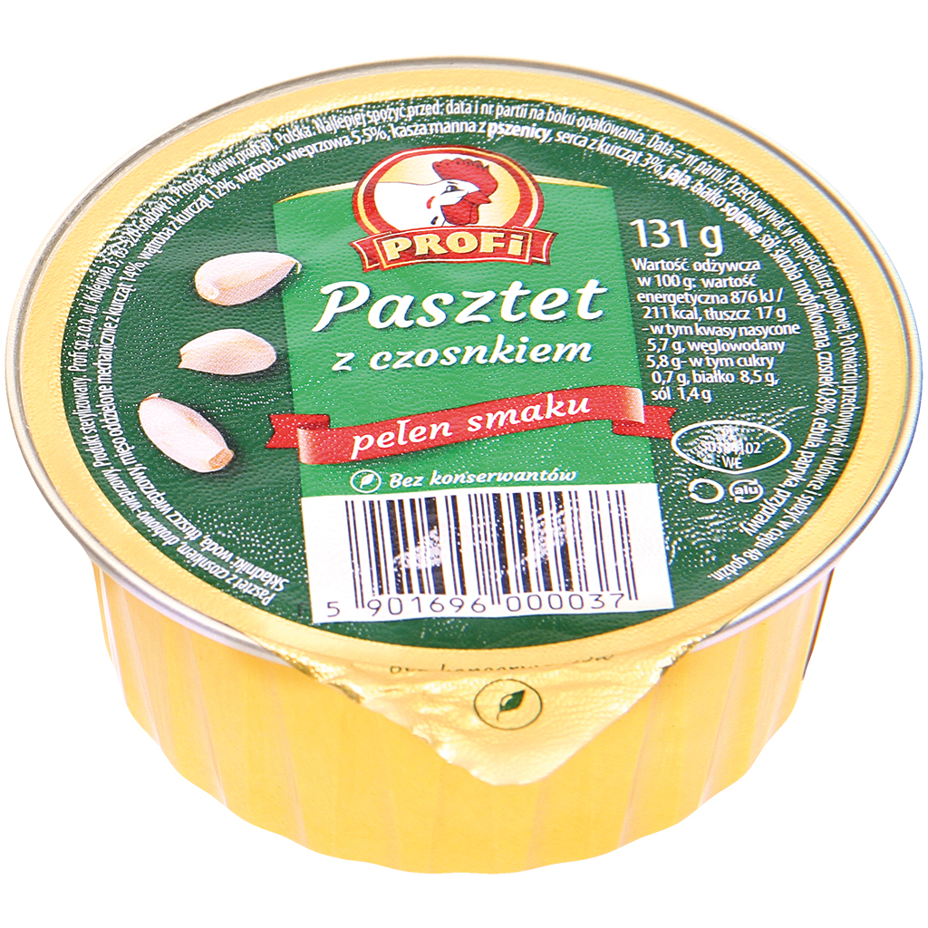 "Pasztet z czosnkiem" Geflügelpasta met kipdelen volgens Poo