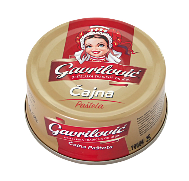 Brotpasta "Teepastete" met varkenslever naar het soort van e