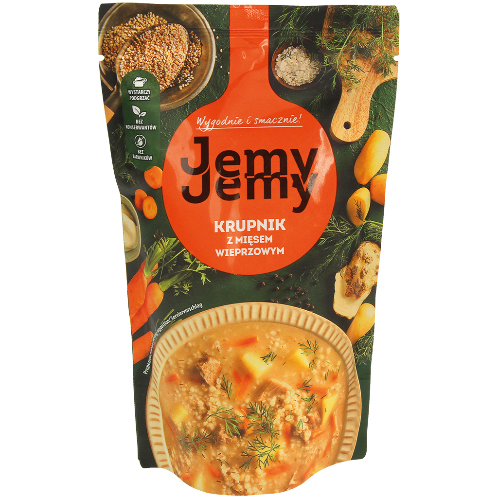 Суп ячменный с мясом свинины