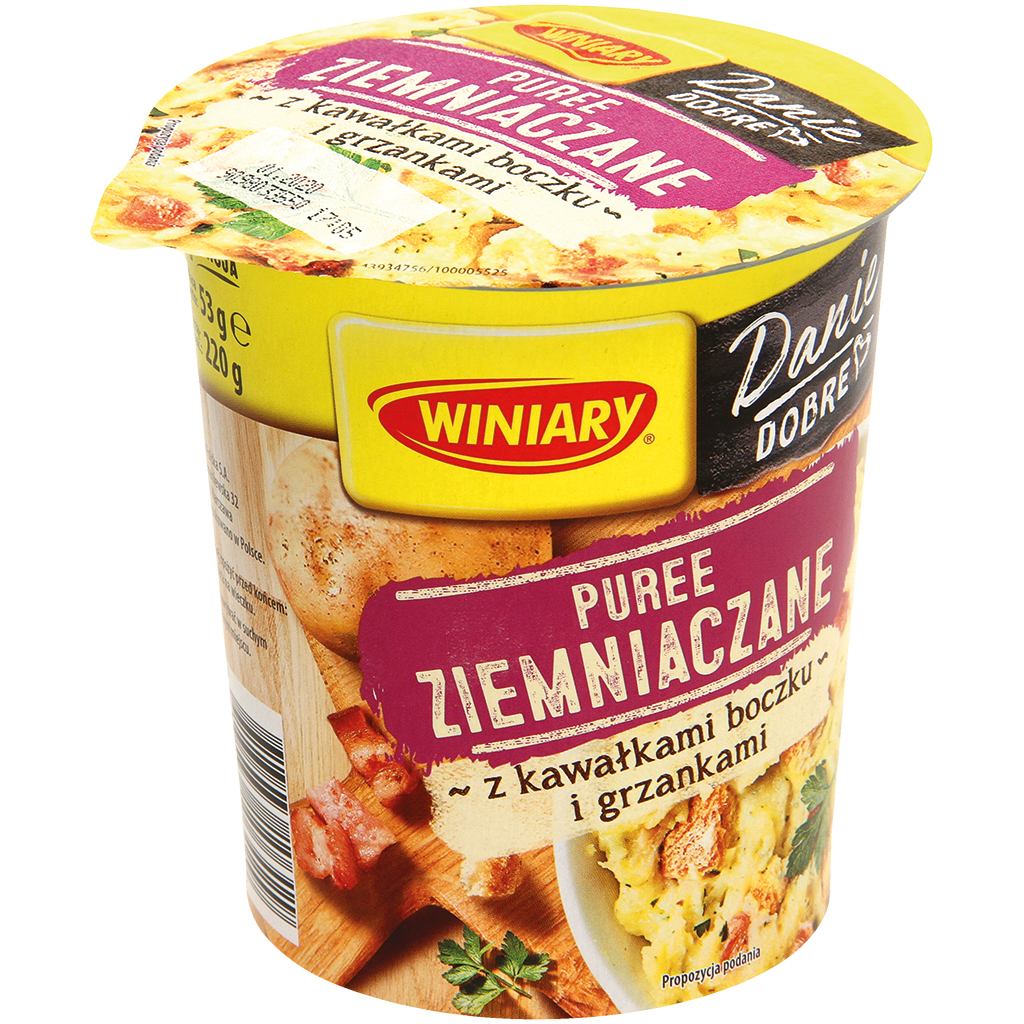 Aardappelpuree met bacon & croutons "5 MINUT"