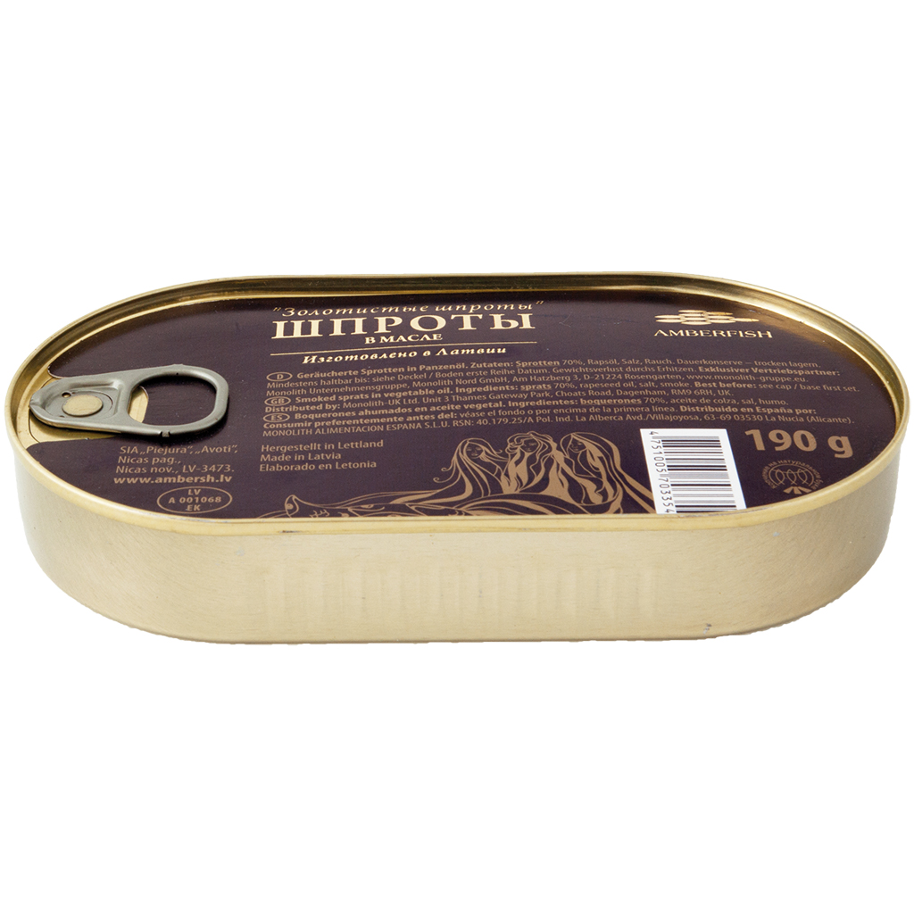 AMBERFISH Gerookte sprot in plantaardige olie